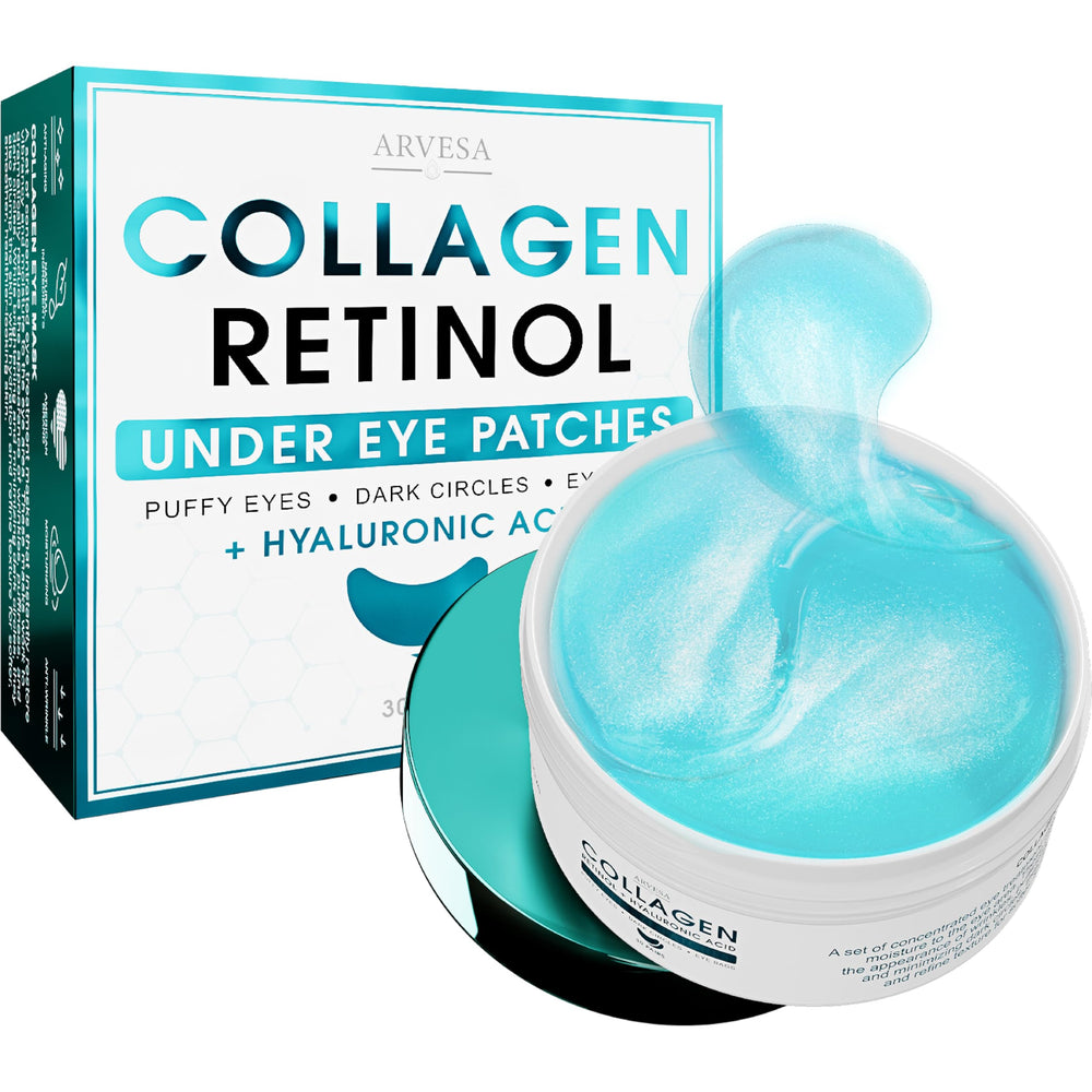 Patchs yeux Arvesa hydrogel, lutte contre poches et cernes avec hydratation ciblée.