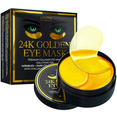 Patchs Arvesa Or 24k sur les poches sous les yeux offrant hydratation et éclat.