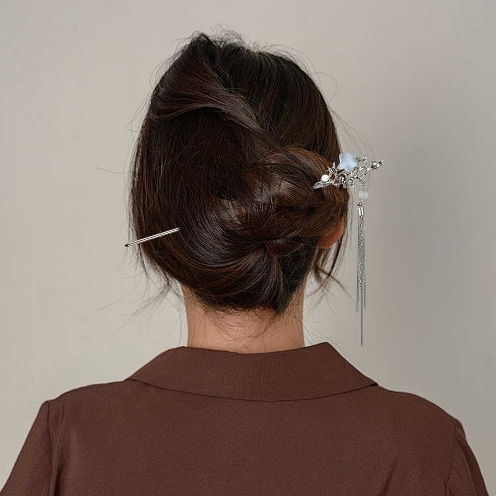 Bâtons cheveux Arvintas Hanfu, idéal pour coiffures traditionnelles.