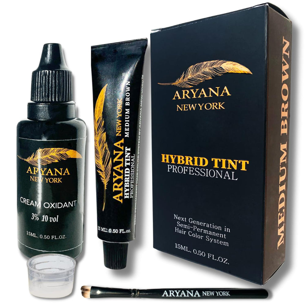 ARYANA NEW YORK Hybrid Color Kit – bouteille couleur crème pour couverture ciblée des cheveux gris