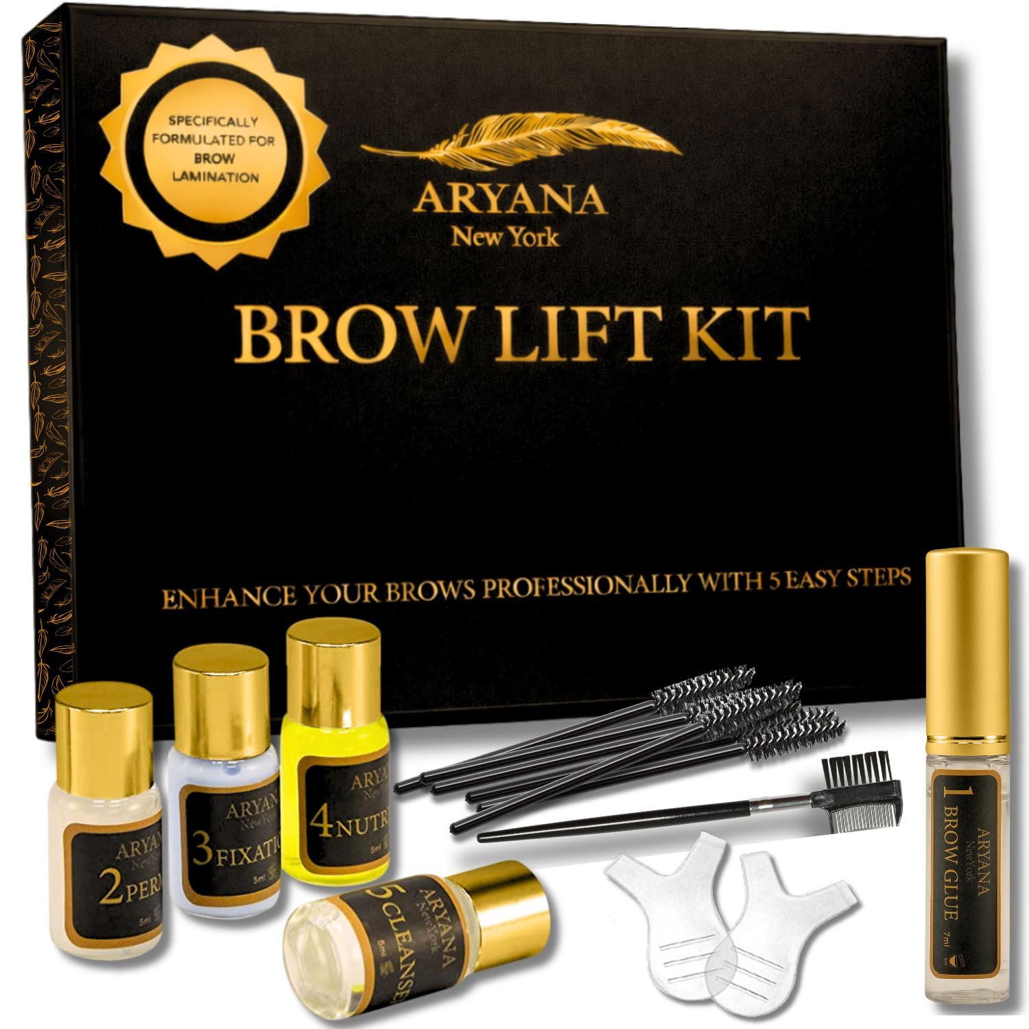 ARYANA NEW YORK kit-lamination-sourcils emballage élégant prêt à démarrer votre routine