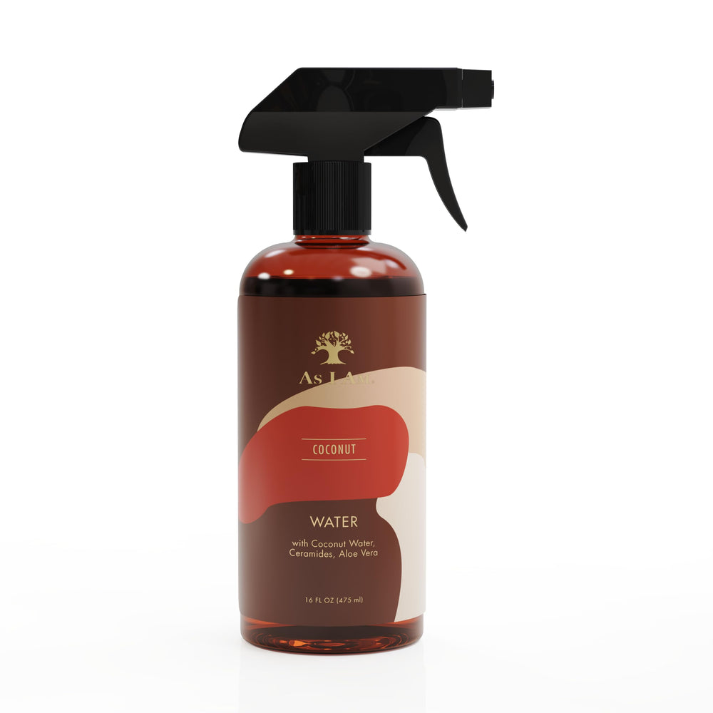 Brume hydratante As I Am Coconut Water pour hydrater rapidement les cheveux.