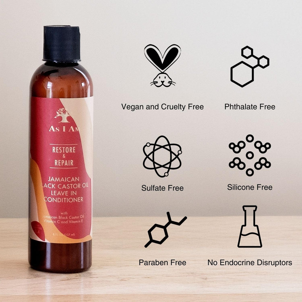 As I Am JBCO: emballage et ingrédients naturels du produit