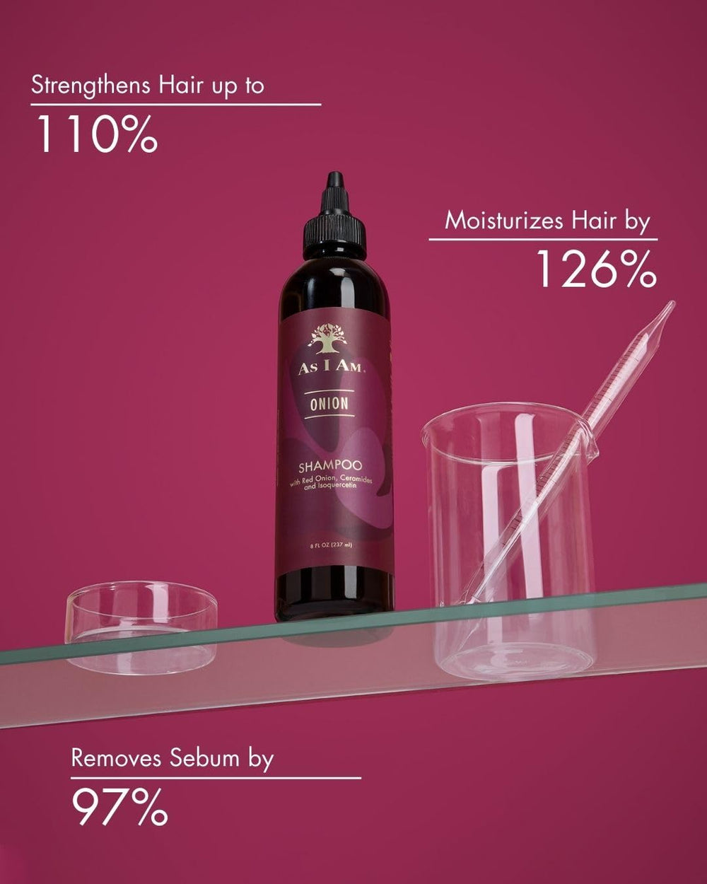 Texture crèmeuse d'As I Am Onion Shampoo facilitant l'application et le rinçage