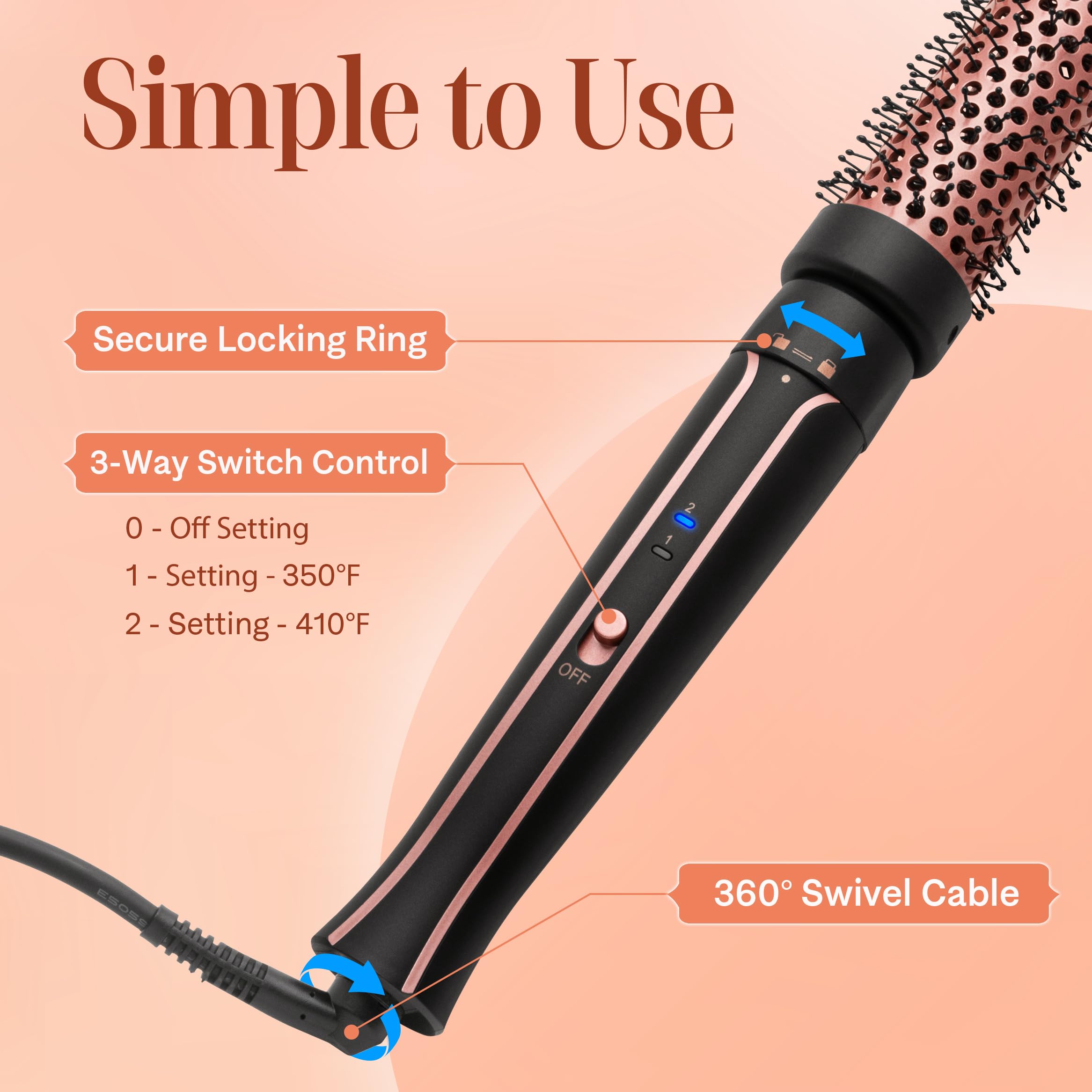 Brosse Asani à double tension voyage sans adaptateur