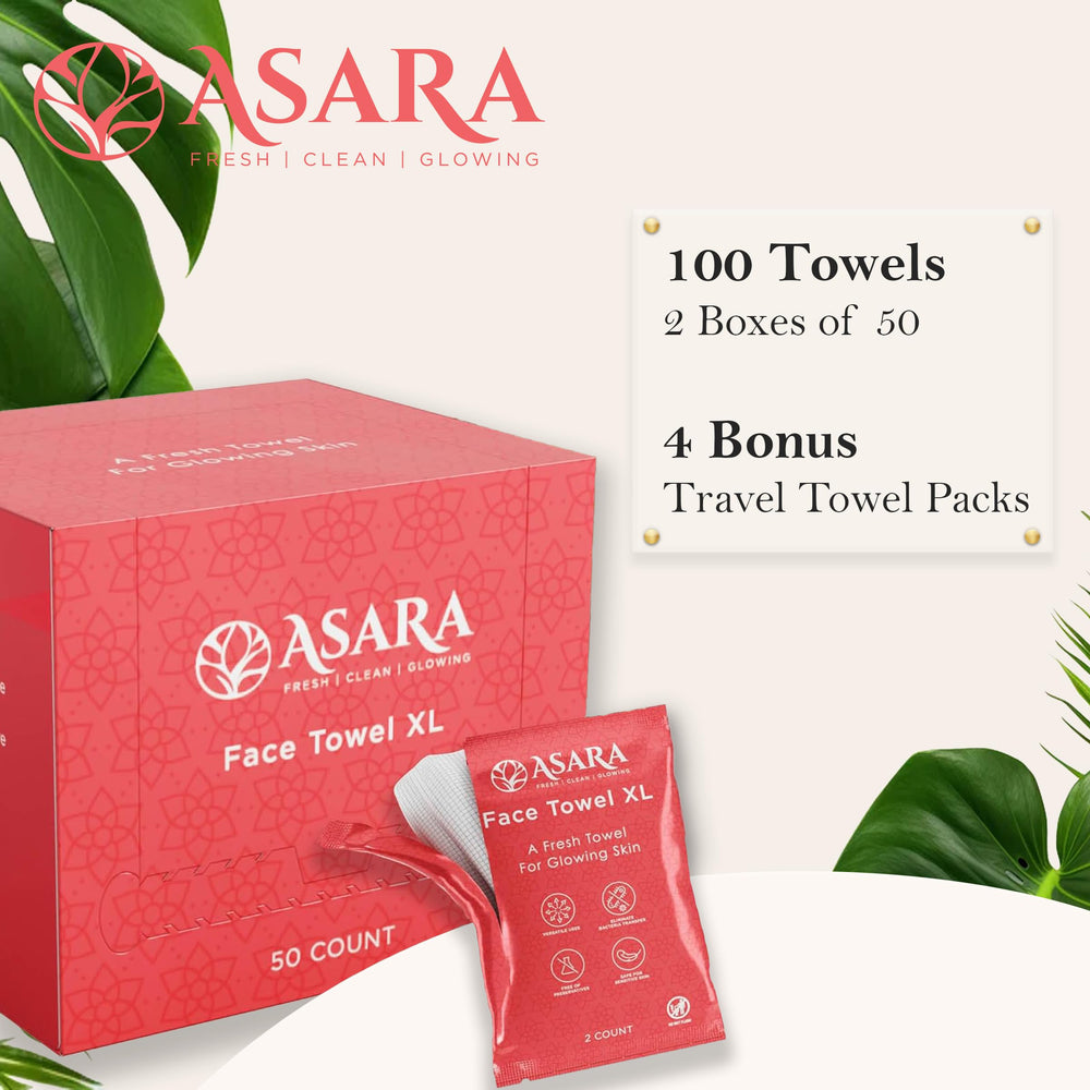 ASARA biodegradable facial cloths reduce waste while maintaining a clean feel.