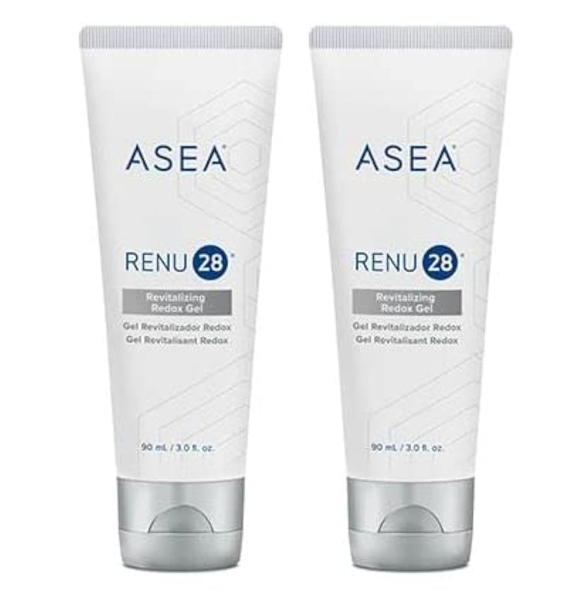 ASEA Renu 28 gel, pack deux, améliore la texture de la peau et apaise les irritations