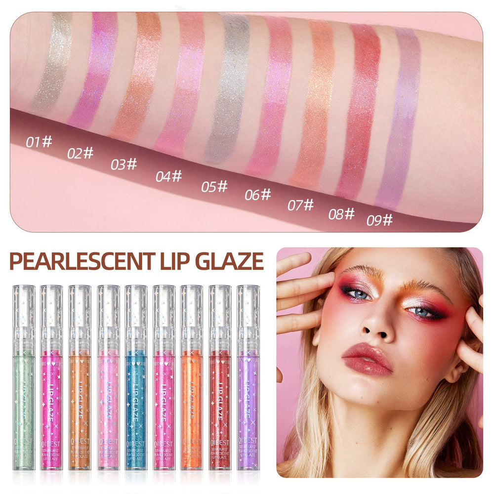 Aseawave gloss lèvres échantillon rose-diamant avec relief brillant pour brillance accrue.