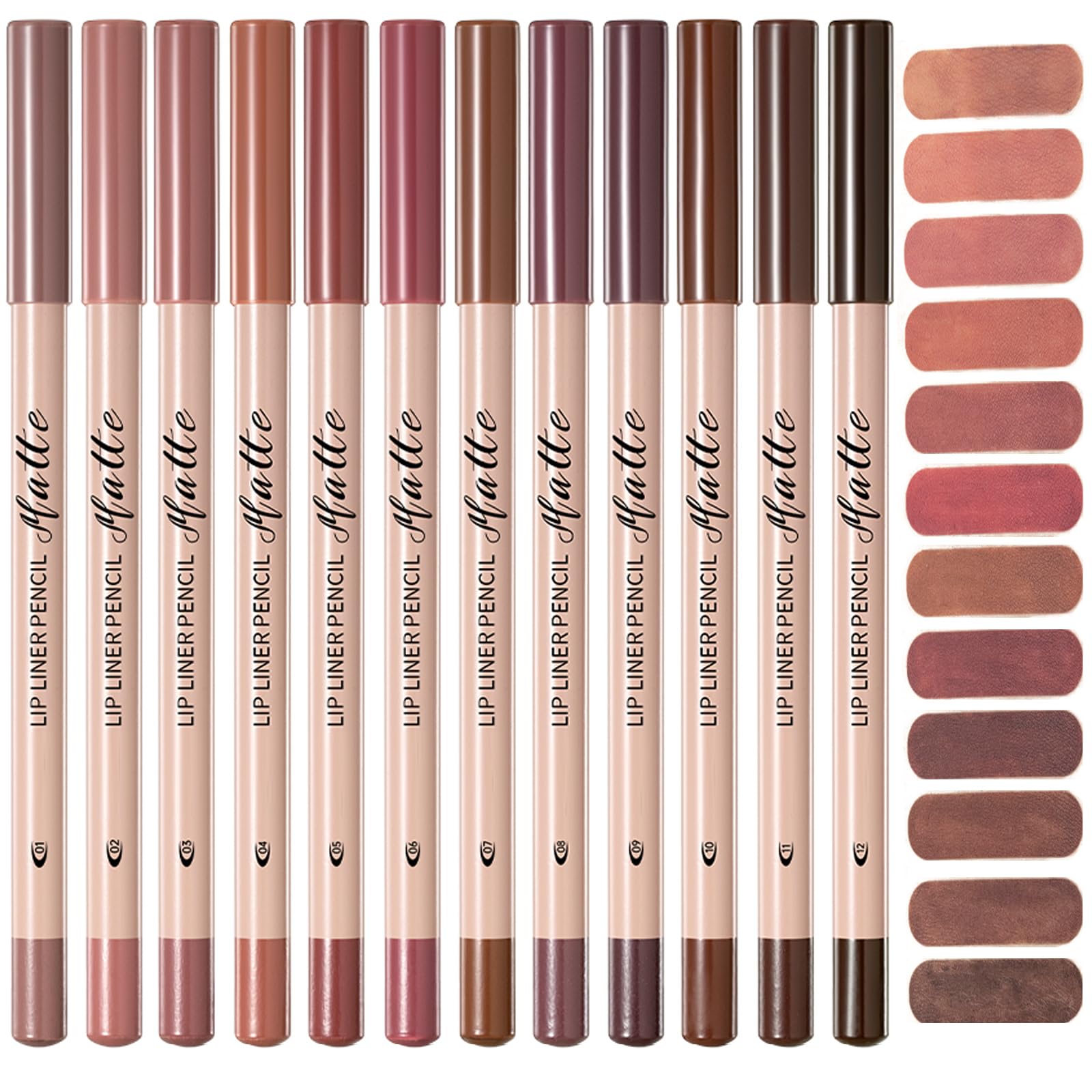 Aseawave crayon contour lèvres ensemble 12 couleurs pour contour précis