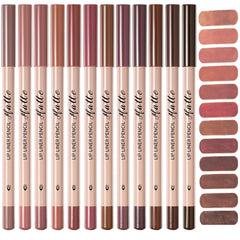 Aseawave crayon contour lèvres ensemble 12 couleurs pour contour précis