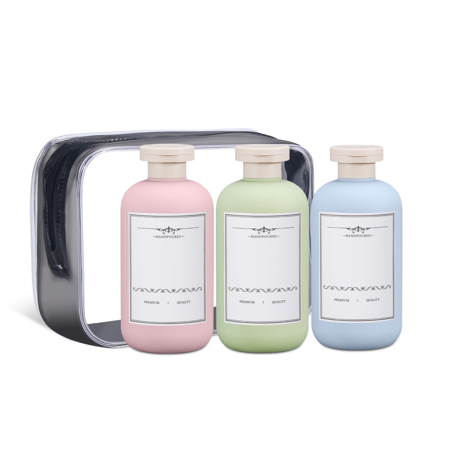 ASEVAT bouteilles voyage 198 ml – ensemble pratique 3 pièces pour vacances et camp.
