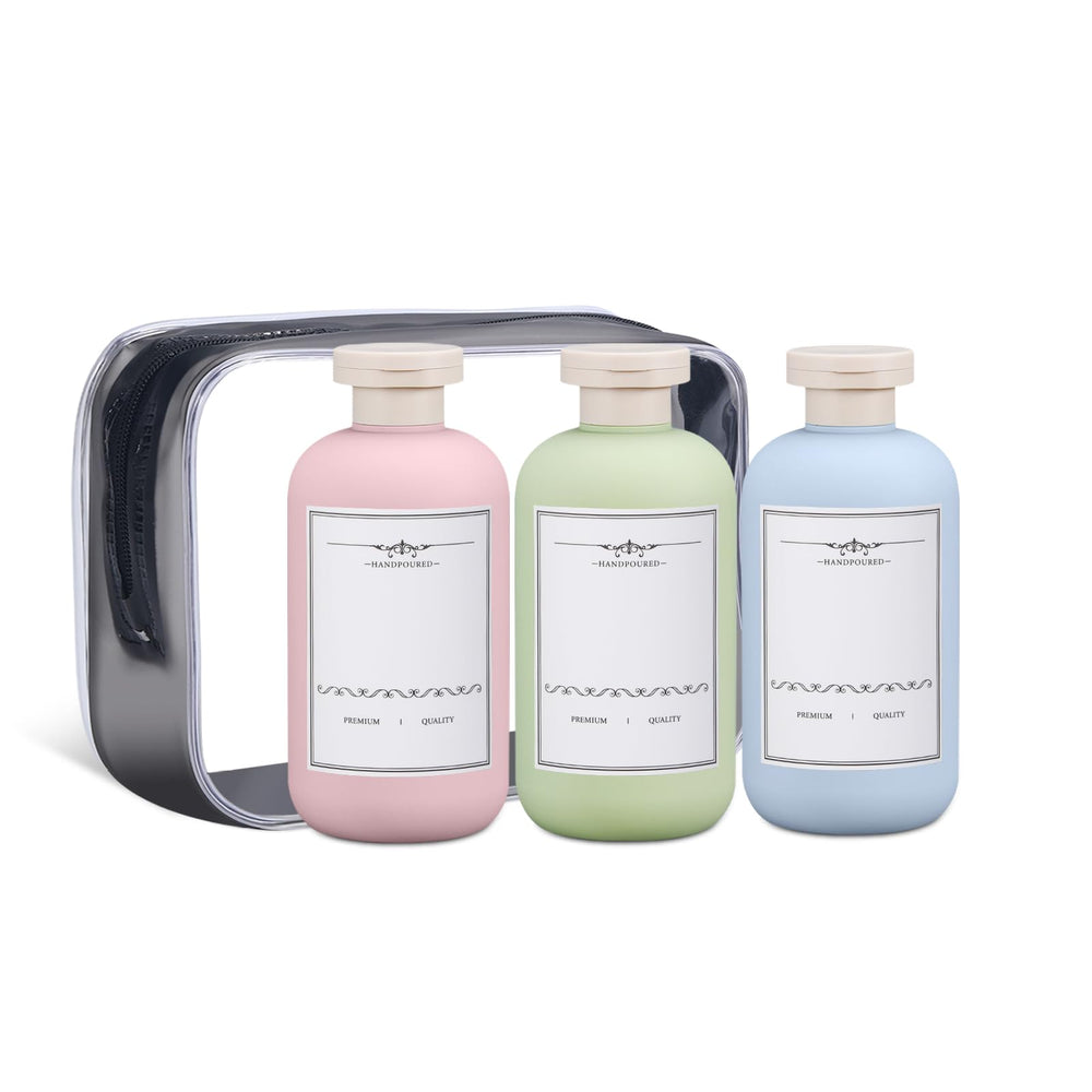 ASEVAT bouteilles voyage 198 ml – ensemble pratique 3 pièces pour vacances et camp.