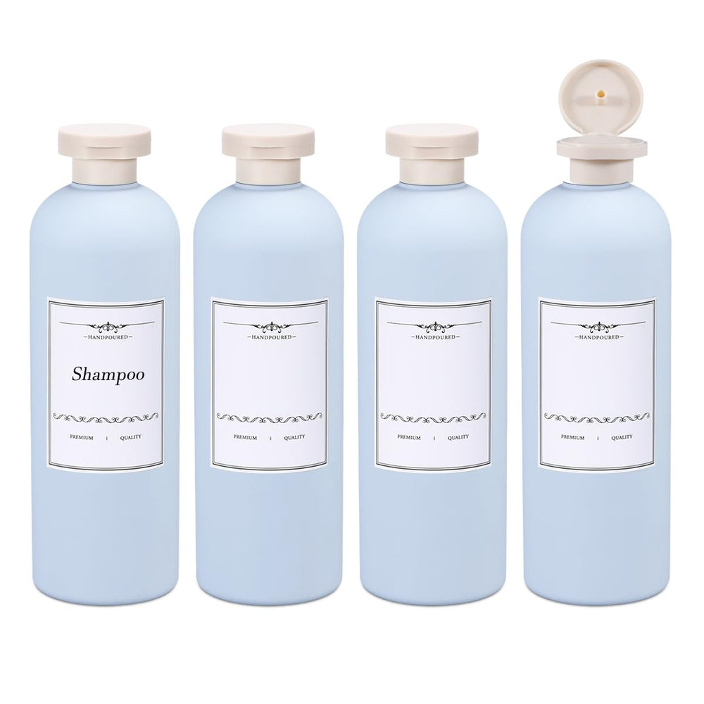 ASEVAT ensemble de 4 flacons shampoing et conditionneur pour voyage.