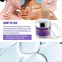 Ashania Crème Raffermissante — massage doux sur le cou et le décolleté.