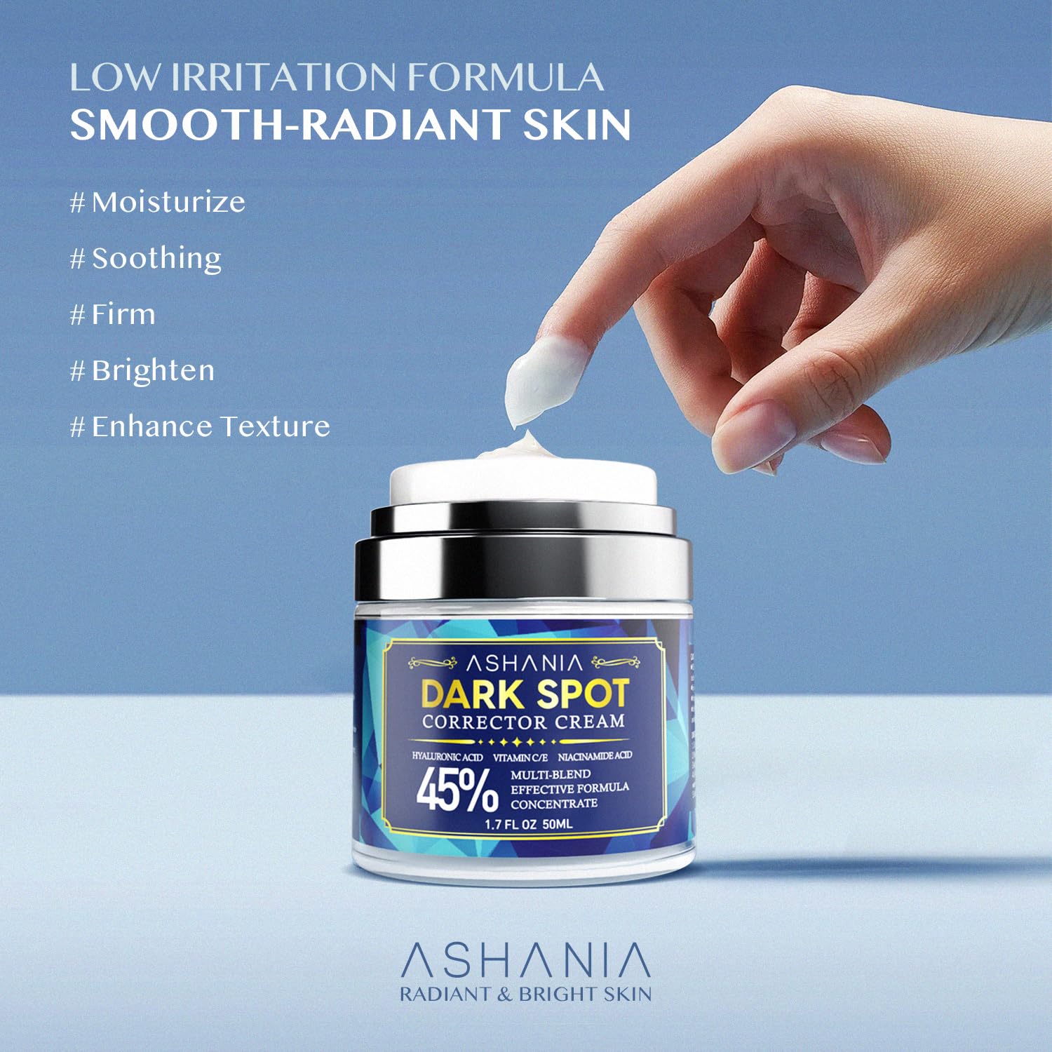 Ashania Sérum ciblage taches et marques pour un teint plus uniforme.