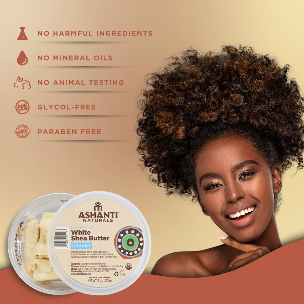 Beurre Karité Cru Ashanti Naturals, origine Afrique Ghana, soin polyvalent.