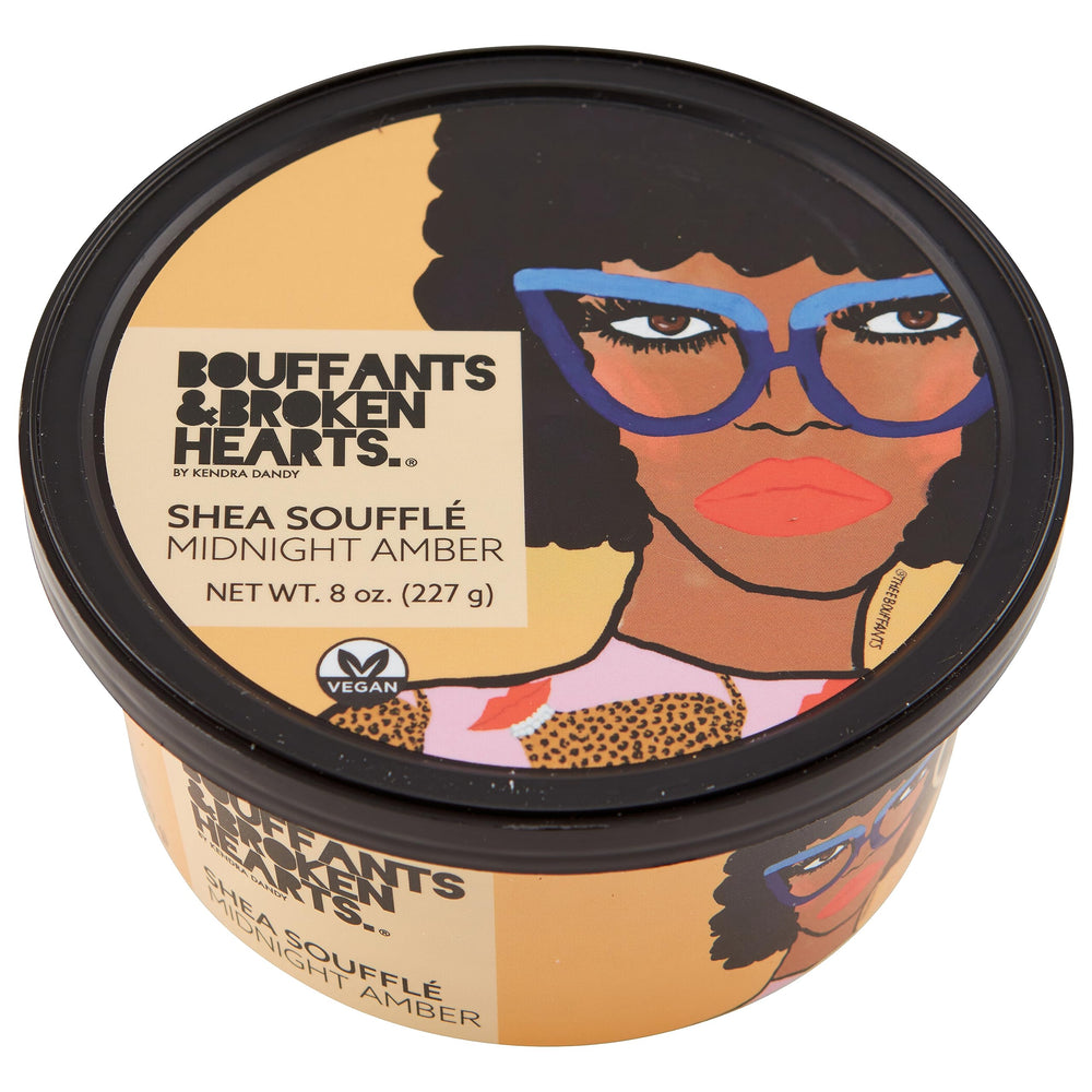 Ashanti Naturals Beurre chantilly au karité Midnight Amber, texture riche pour une hydratation durable.