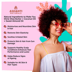 Ashanti Naturals Pink Kisses Soufflé – mains en train d'appliquer le soin.