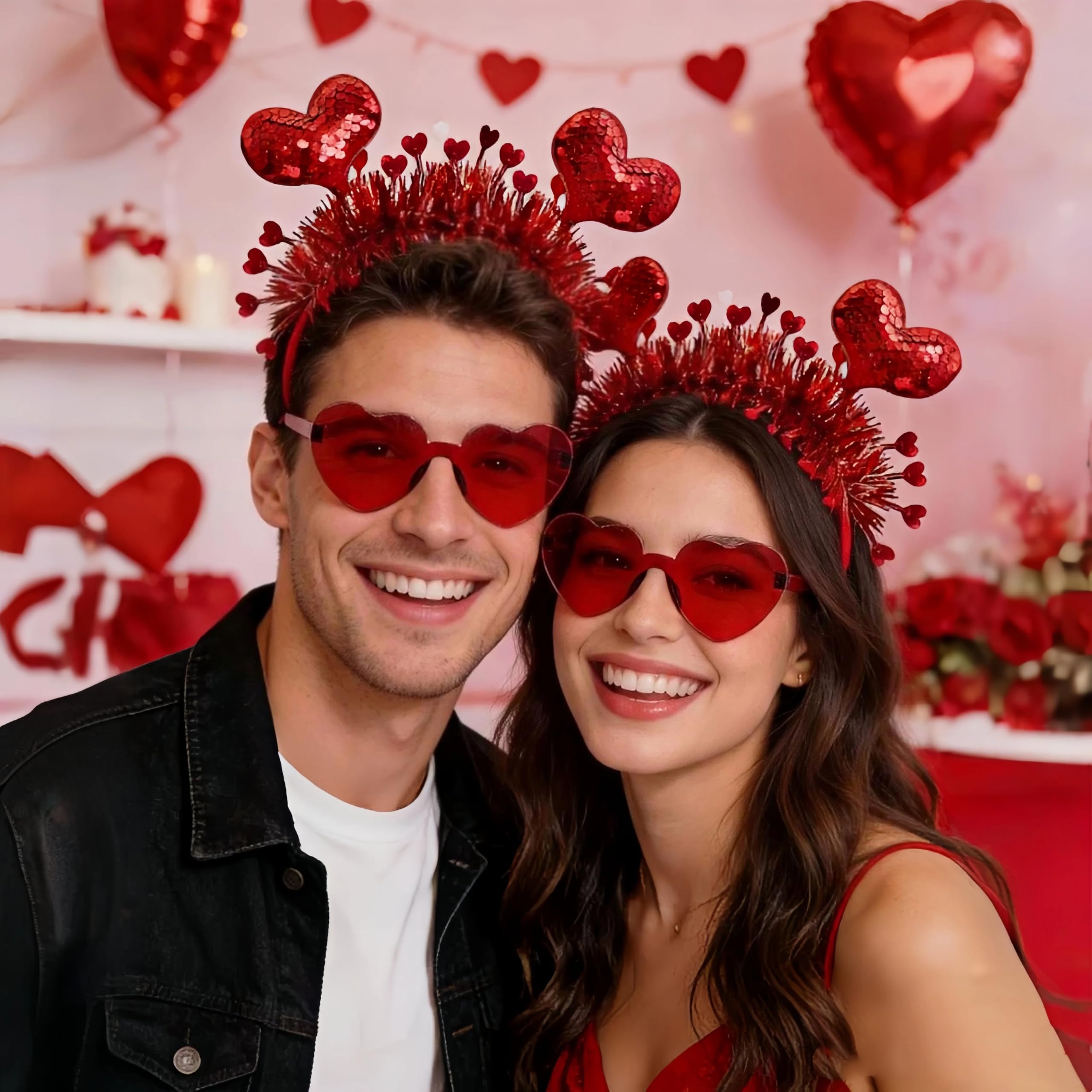 Asikkon accessoires Saint-Valentin, parfaits pour fêtes et séances photo.