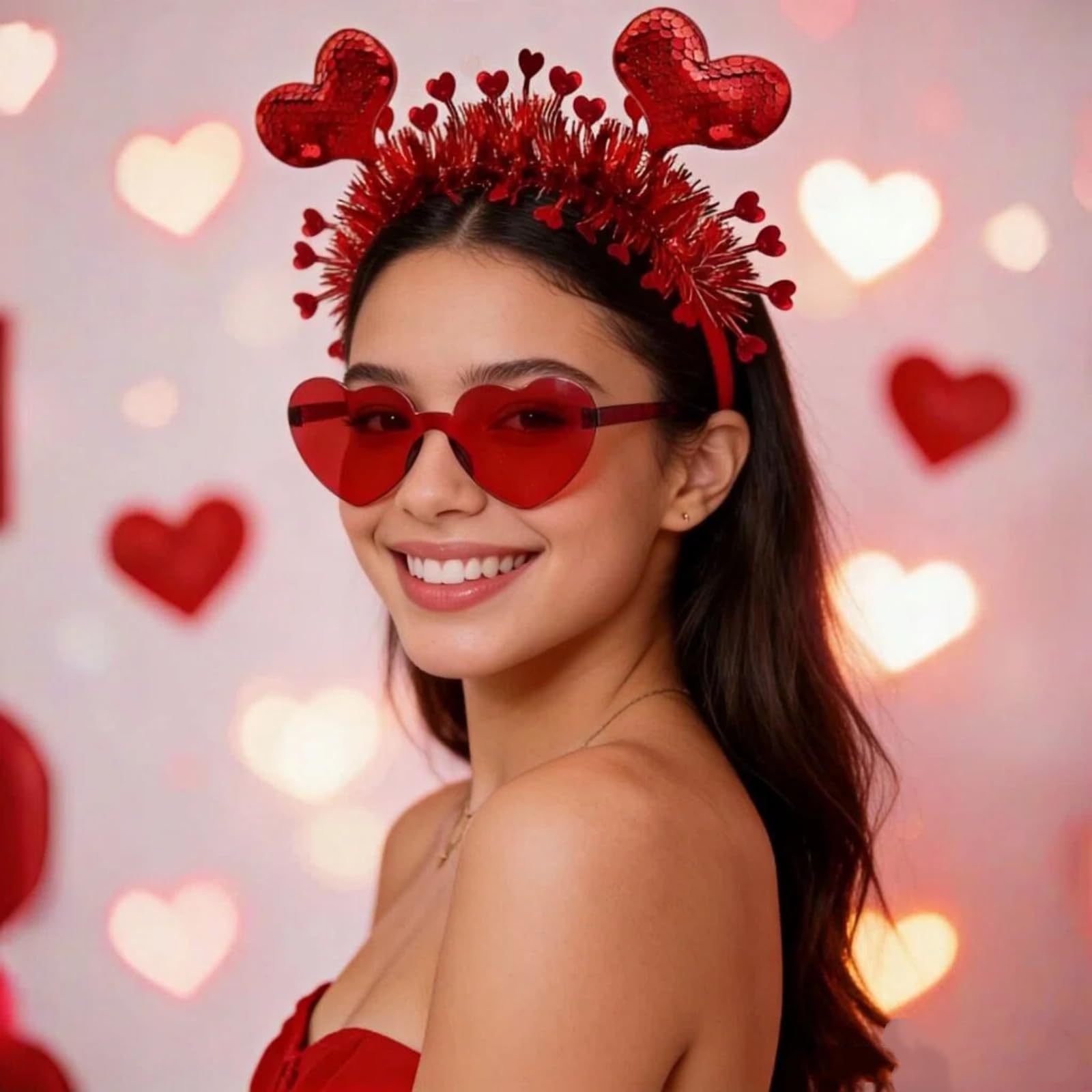 Asikkon lunettes cœur, monture métal robuste et verres gris.