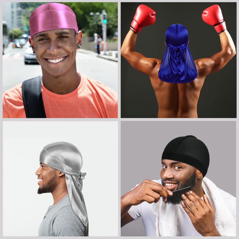 ASKNOTO durag queue longue argent pour un look élégant et protection capillaire.
