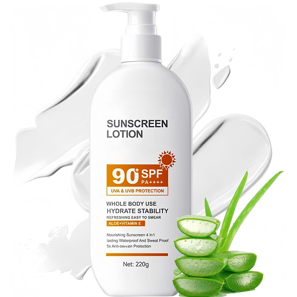ASMAYSA flacon SPF90 220 g pour visage et corps, protection pratique pour toute la journée.