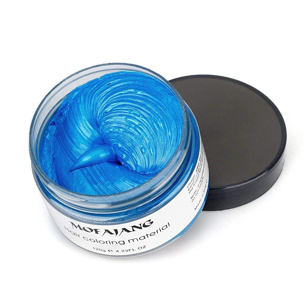 Asocrew couleur temporaire bleu sur cheveux, tenue durable pour vos looks nocturnes.
