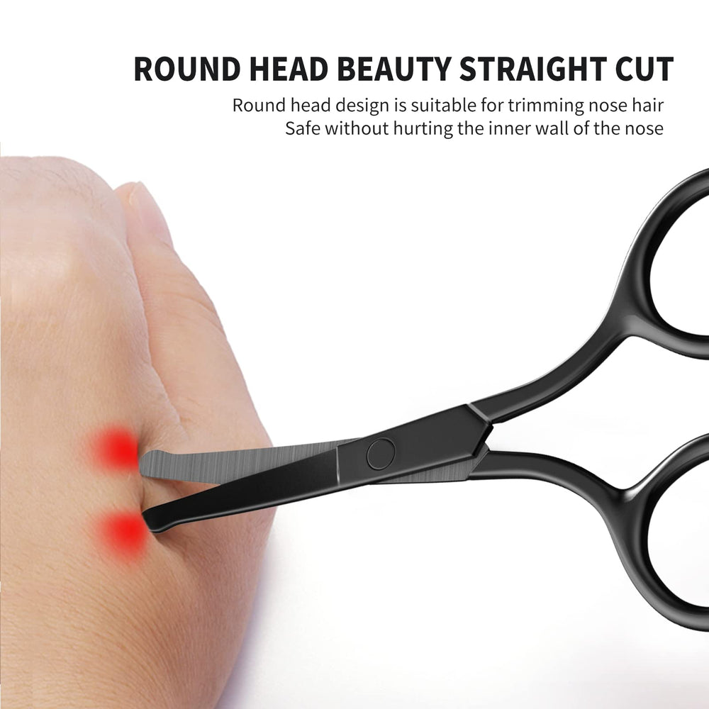Ciseaux AsonTao barbe à bout rond, coupe contrôlée.