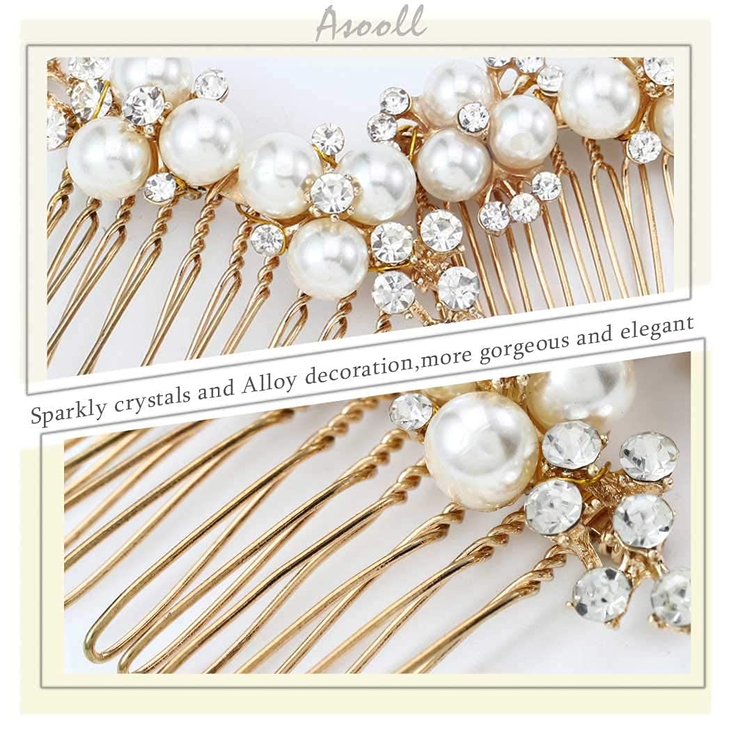 Asooll bijou cheveux élégant mariage, complément de tenue nuptiale