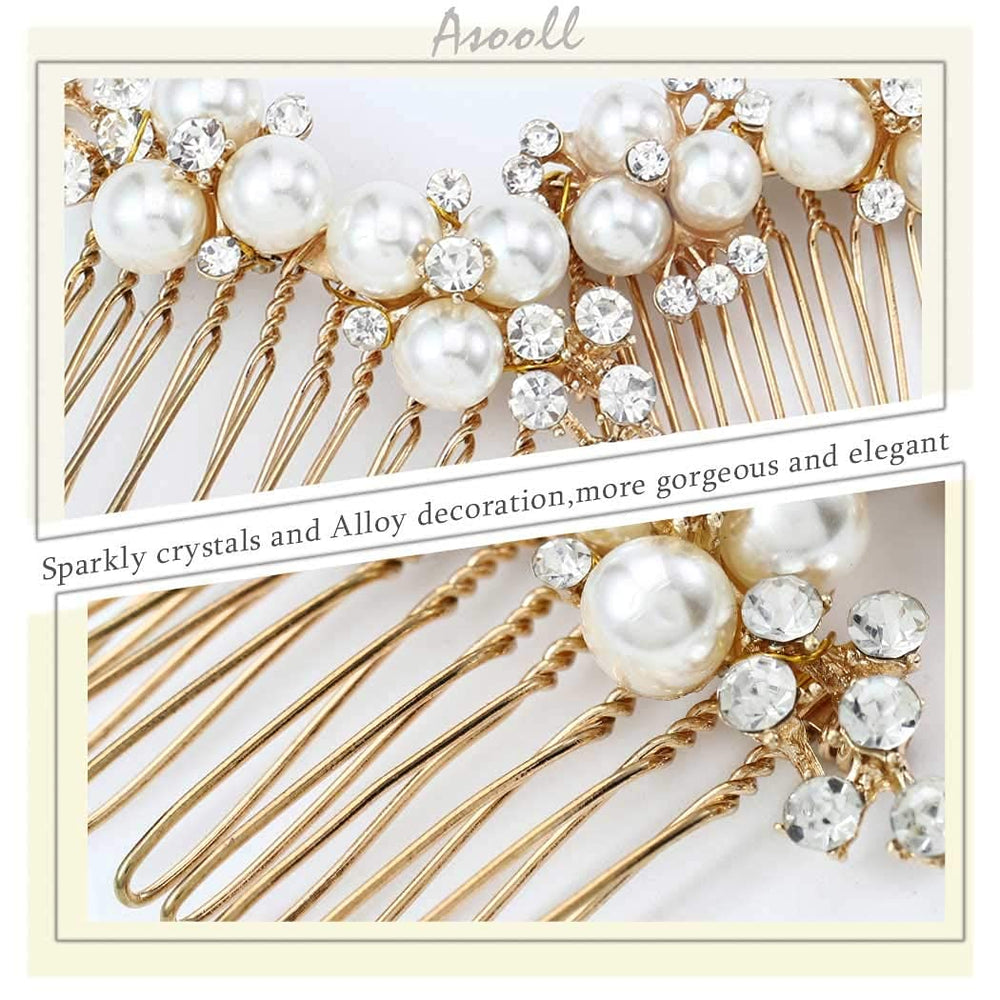 Asooll bijou cheveux élégant mariage, complément de tenue nuptiale