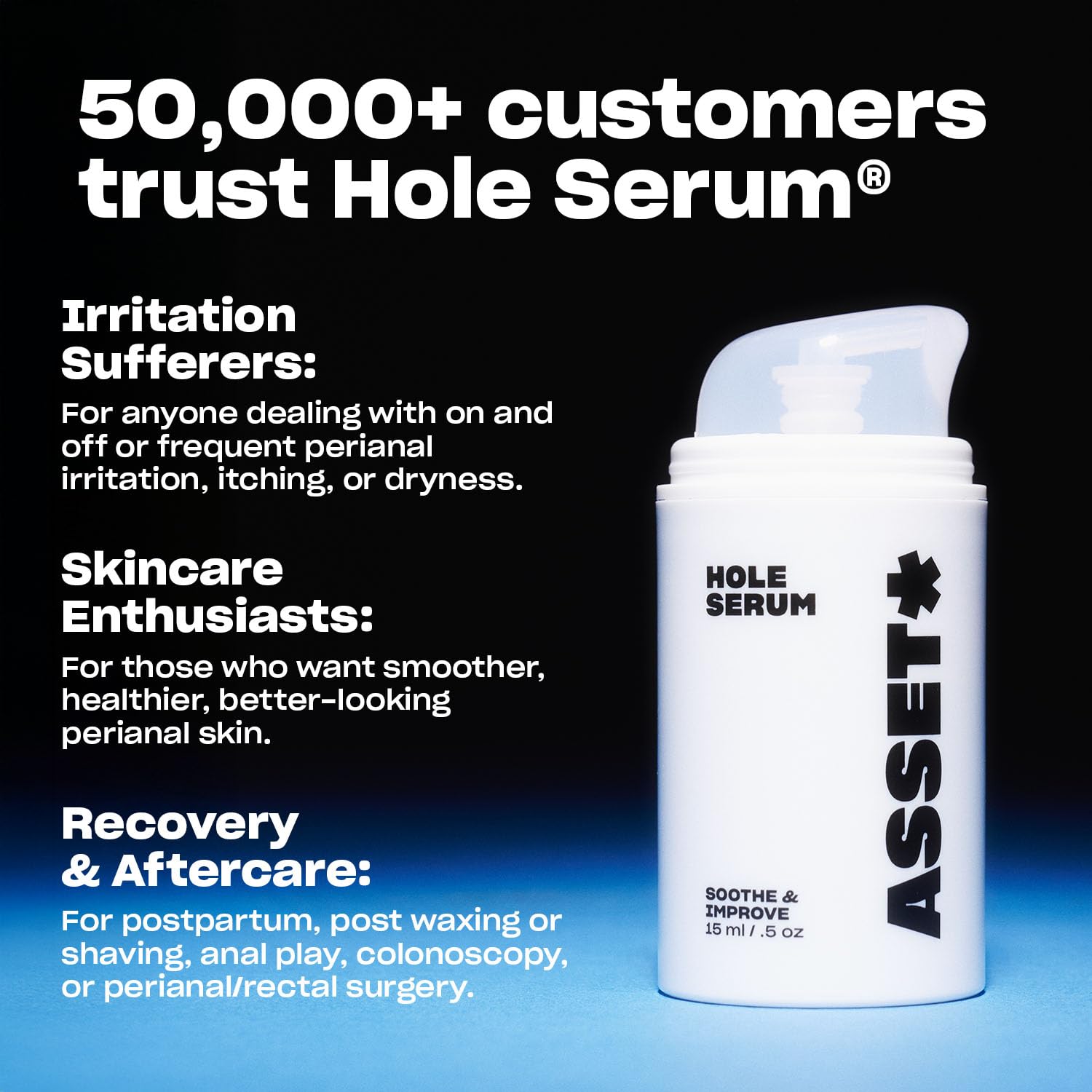 Après rasage, Asset Hole Serum apporte douceur et hydratation durable.
