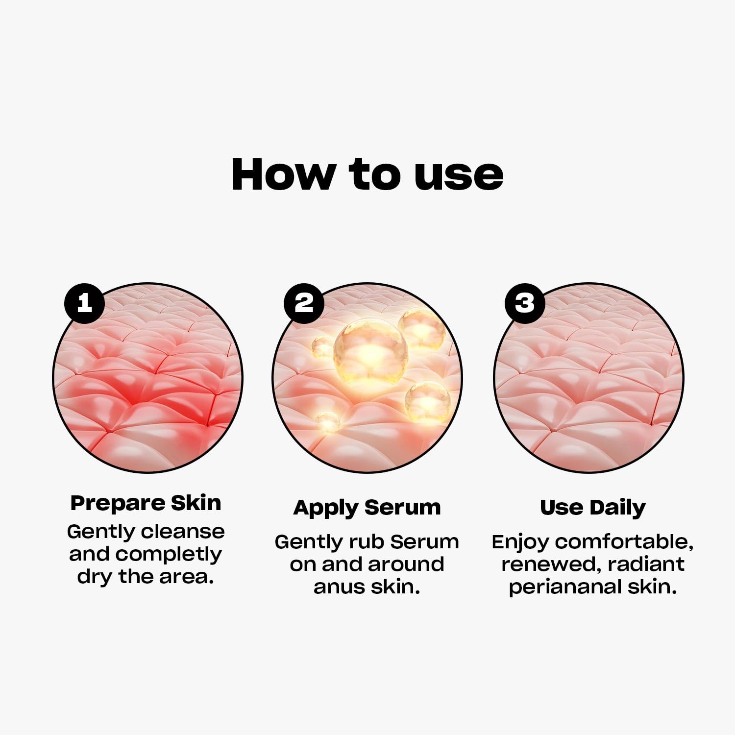 Usage quotidien avec Asset Hole Serum, absorption rapide et peau plus souple.