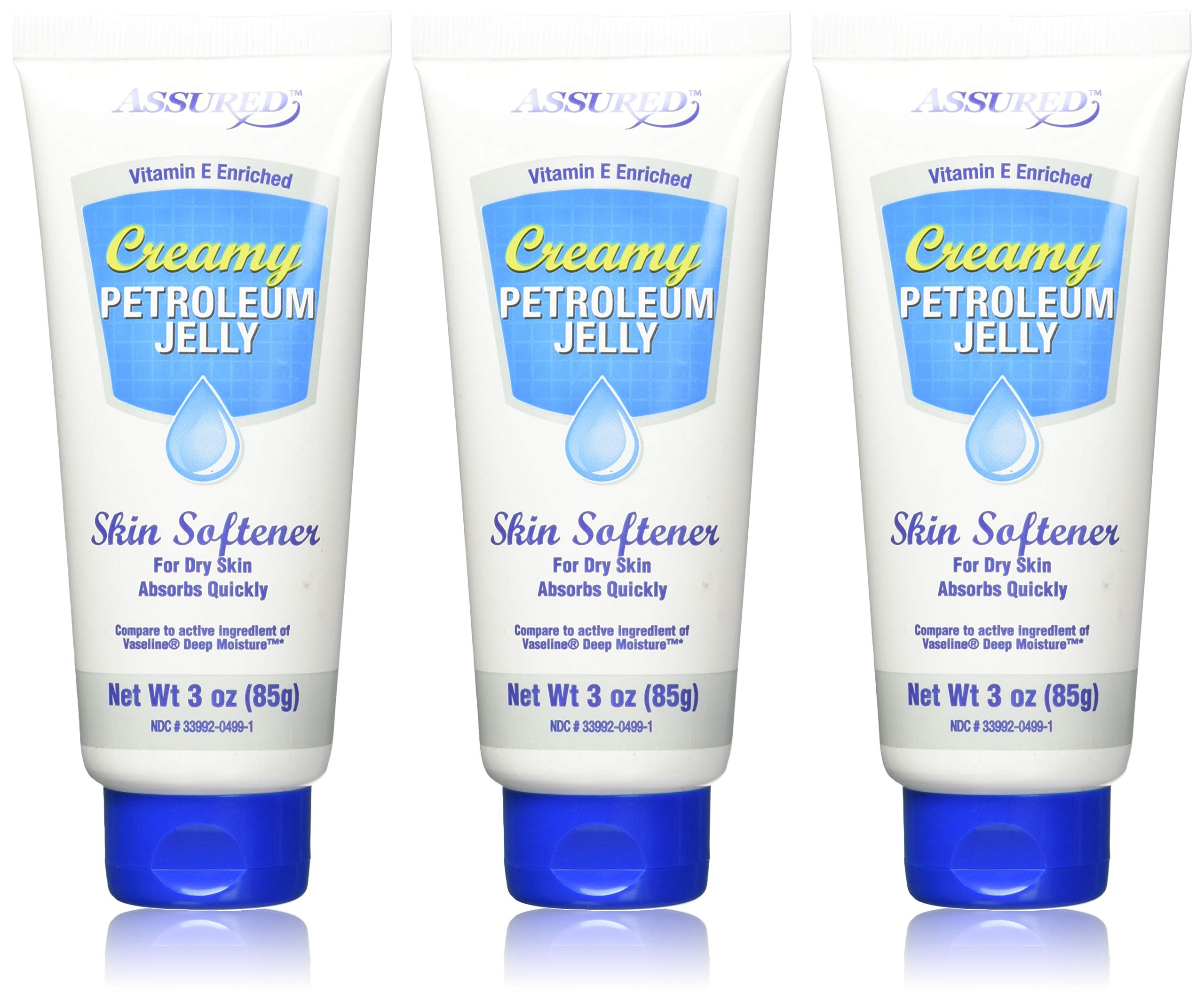 Le tube ASSURED vaseline-crème-mains offre une hydratation efficace pour les mains sèches.