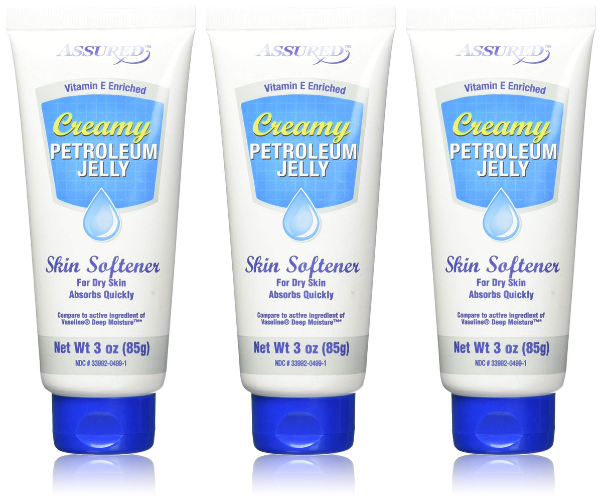 Le tube ASSURED vaseline-crème-mains offre une hydratation efficace pour les mains sèches.