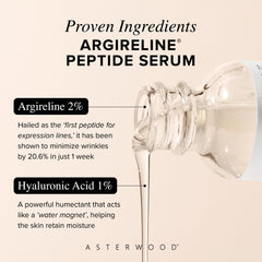 Application sur le visage du sérum Argireline Asterwood, confort immédiat