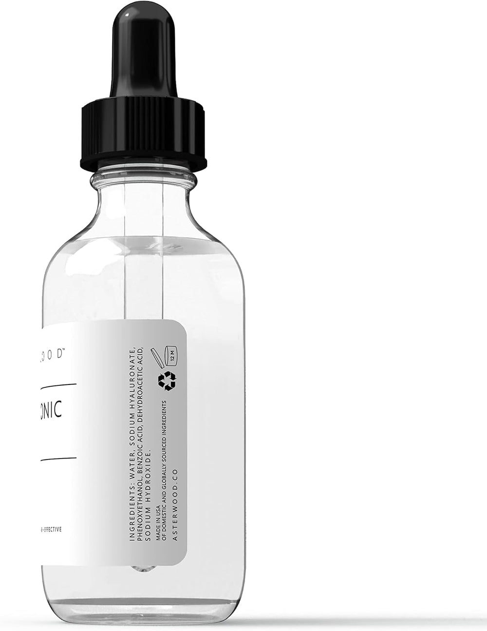 Texture gel translucide qui glisse facilement sur la peau avec Asterwood.
