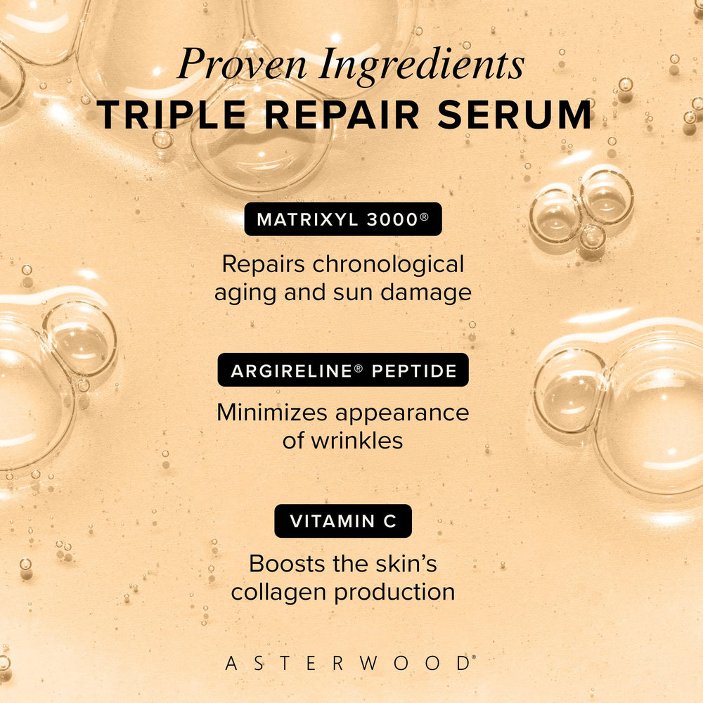 Silky texture swatch of Asterwood Serum ready to absorb into skin.