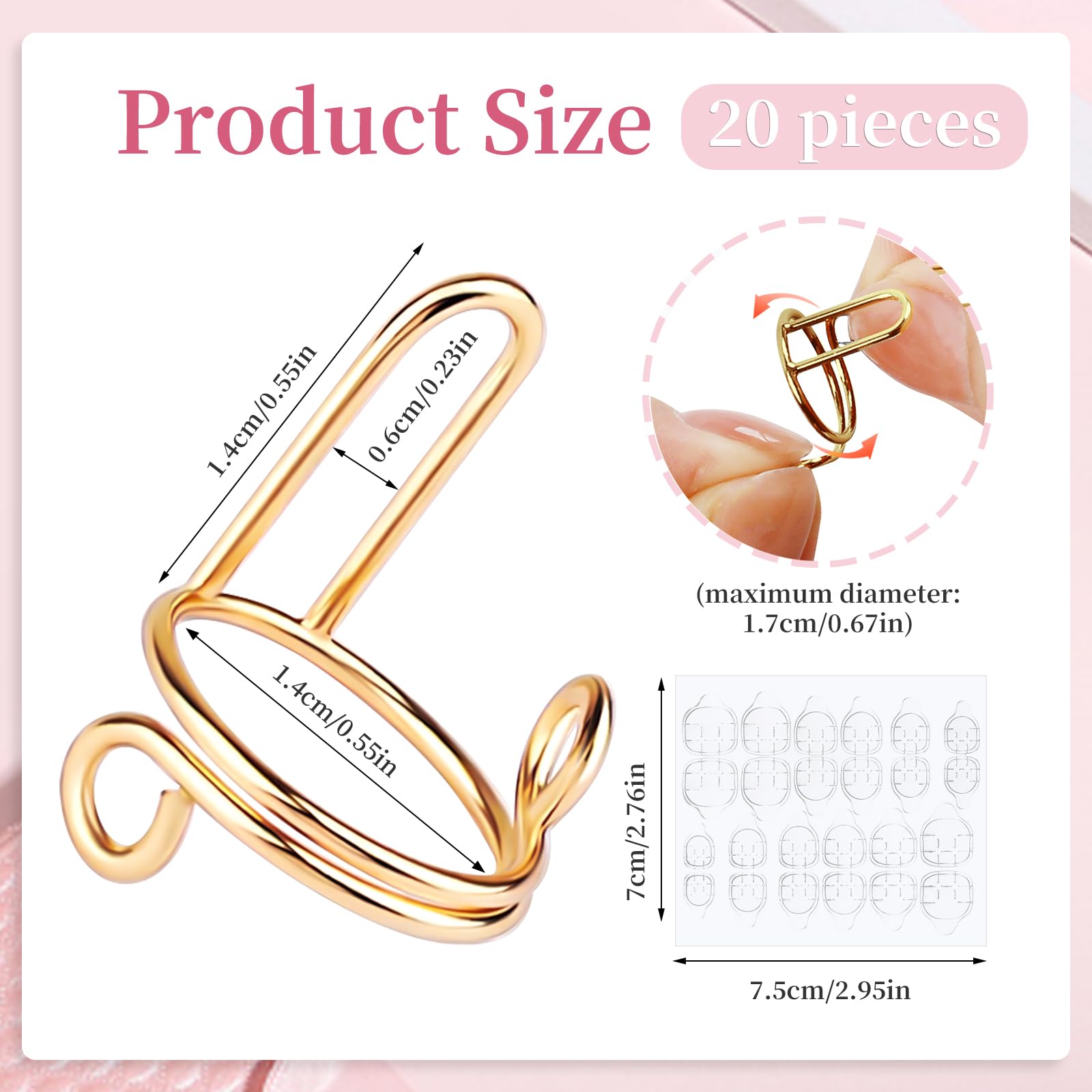 ASTONFOG Anneaux art ongles ajustables: personnalisation facile pour chaque manucure.