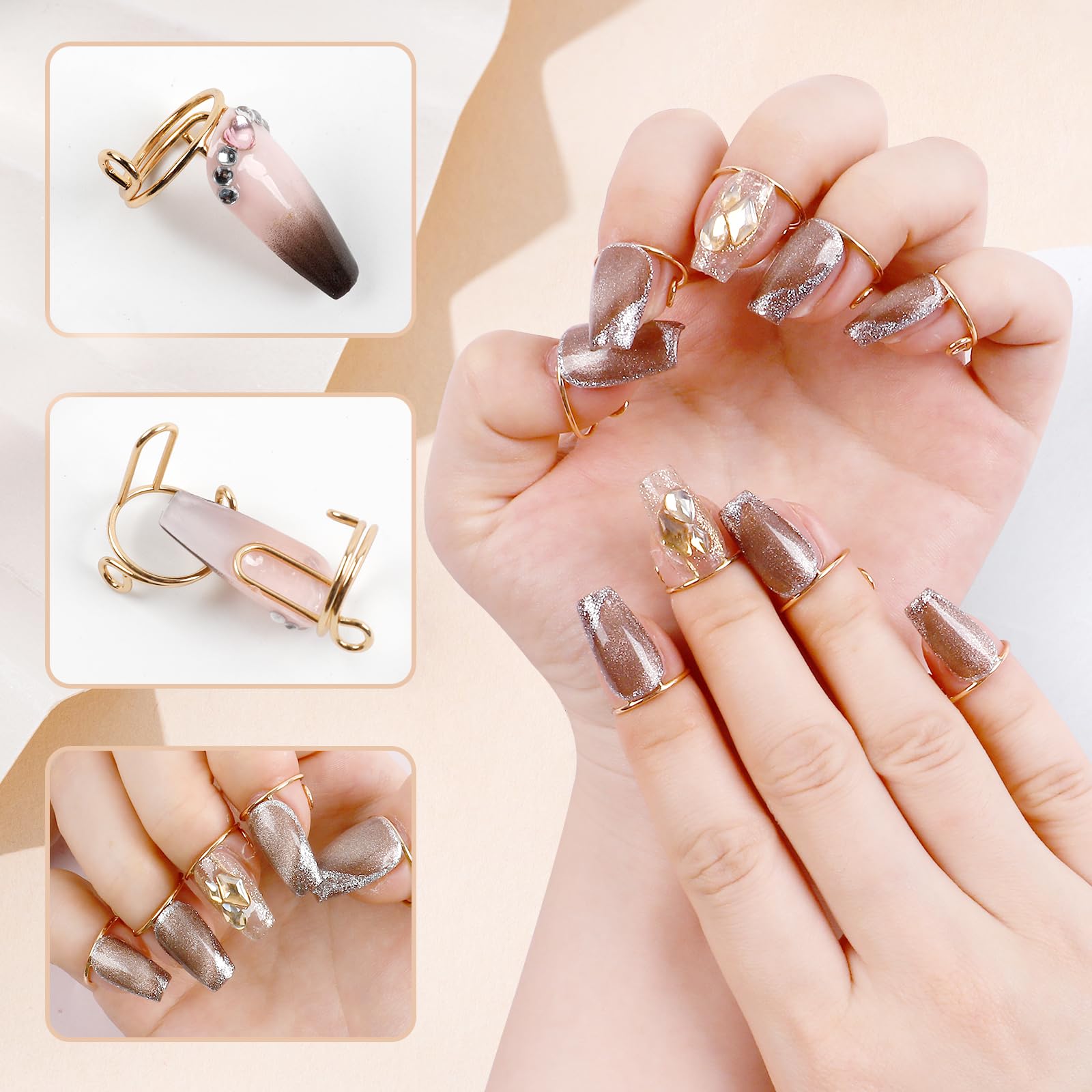 ASTONFOG Durabilite anneaux ongles: résistants à l’usure pour un style durable.