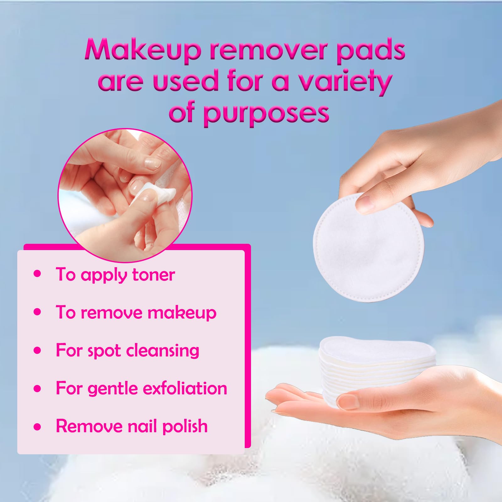 Astraescly disques coton sans-peluches: nettoyage sans résidu de fibres.