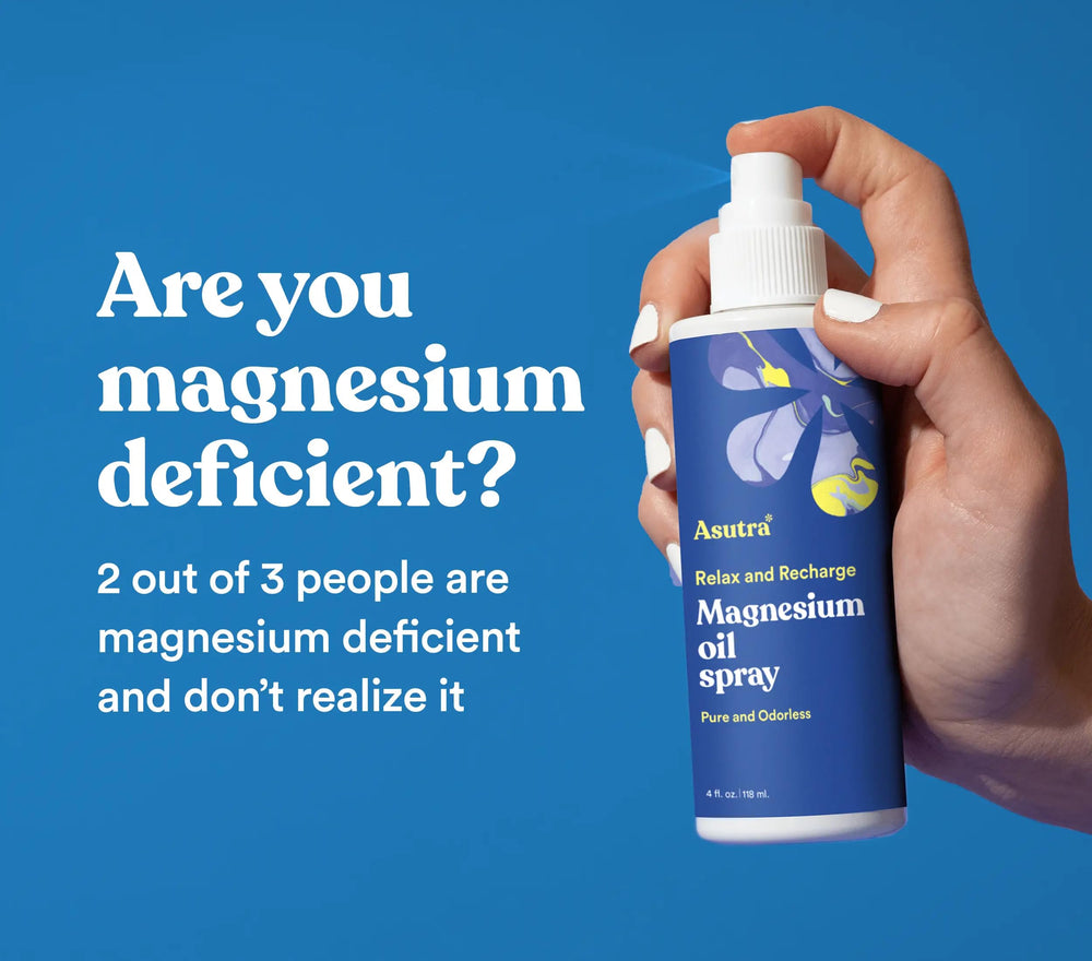 ASUTRA magnesium oil spray non-greasy texture dries quickly