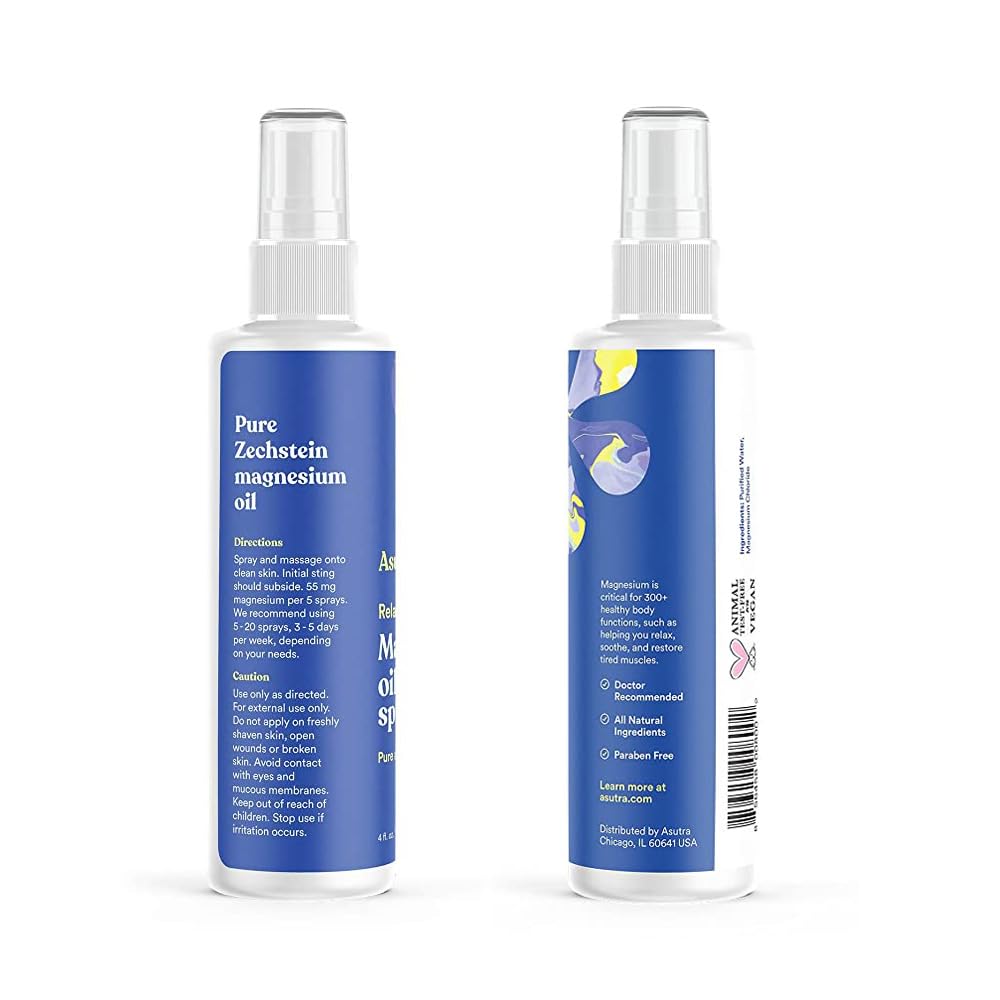 ASUTRA magnesium oil spray odorless formulation with no scent