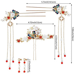 Aswewamt baton-cheveux-fleur-pivoine-cristal-perle, touche florale raffinée pour mariage.