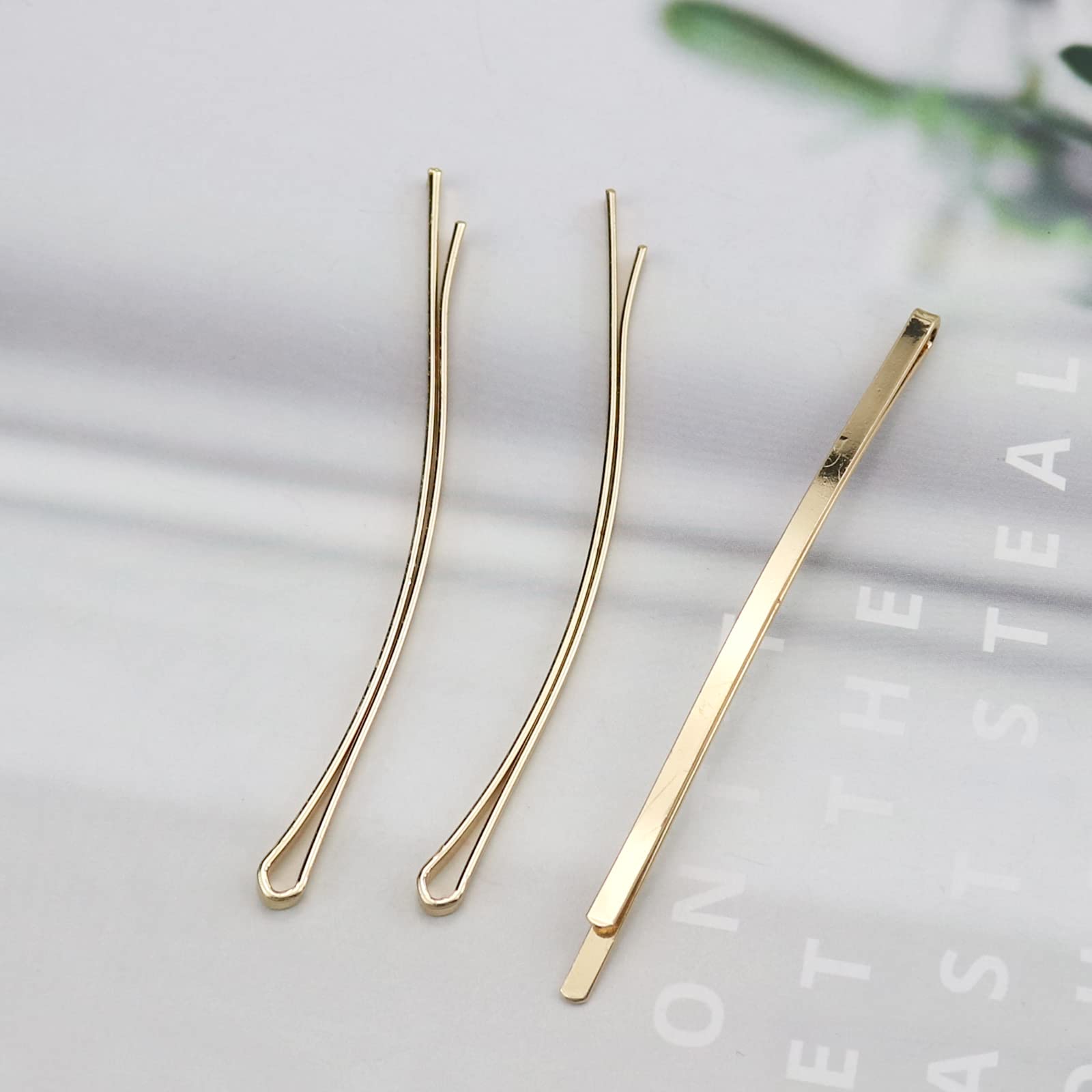 Pinces cheveux dorées Aswewamt, adaptées aux cheveux épais et volumineux.