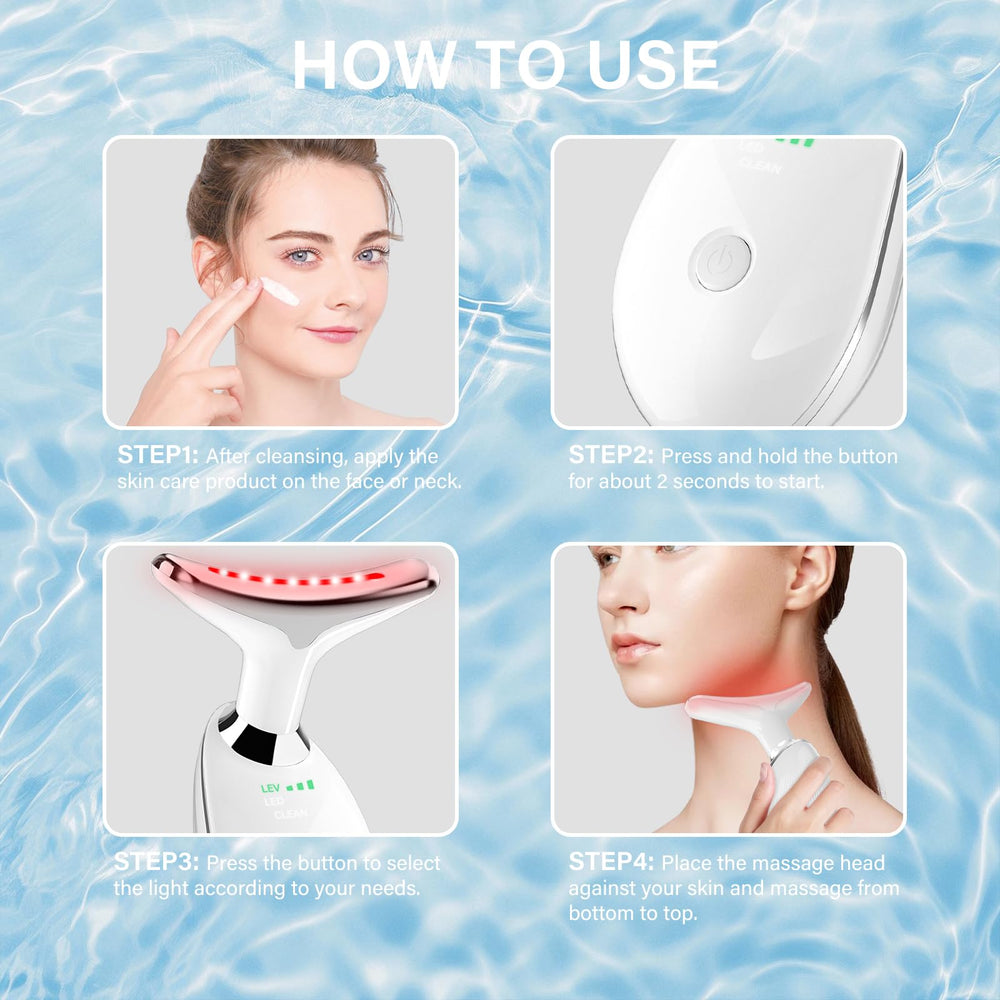 Atarnayar LEDs Lumière 7 Couleurs pour revitaliser la peau et relaxer.
