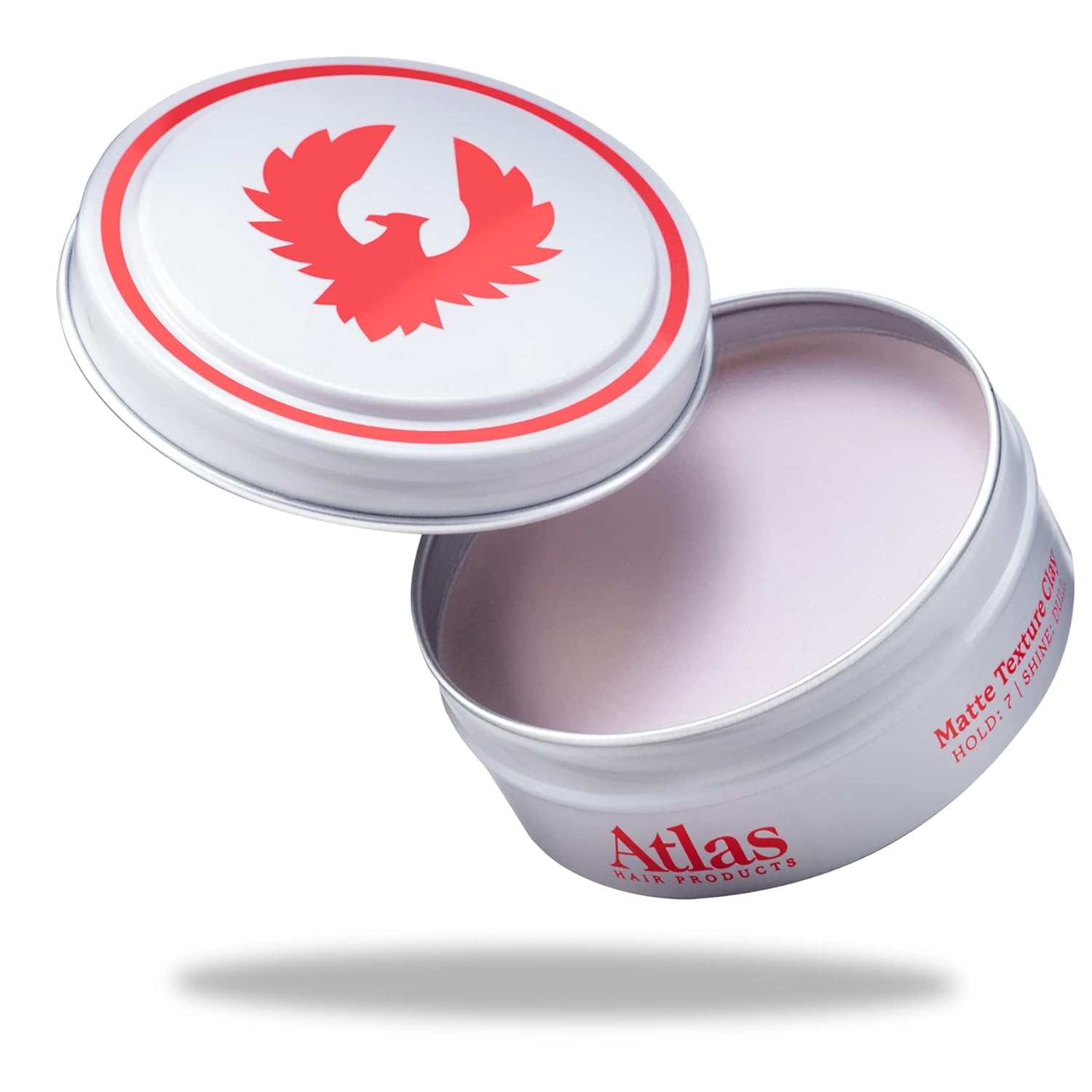 Atlas Argile Matte Texture – avant/après coiffage sans brillance.