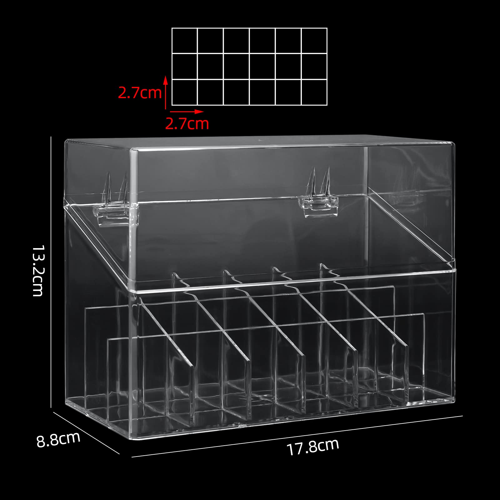 ATOMUS étui en acrylique transparent avec couvercle anti-poussière garantit la propreté.