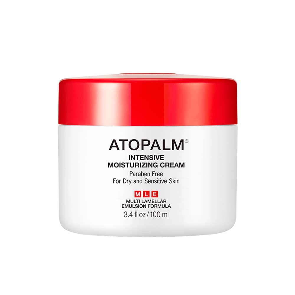 ATOPALM Crème Hydratante Intensive – bouteille prête à hydrater les peaux sensibles.