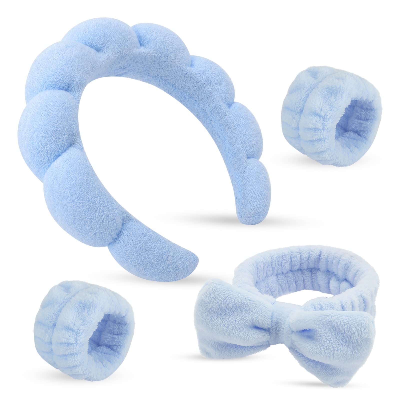 ATROCH Puffy Spa Headband: bandeau cheveux pour visage, maintien sûr.