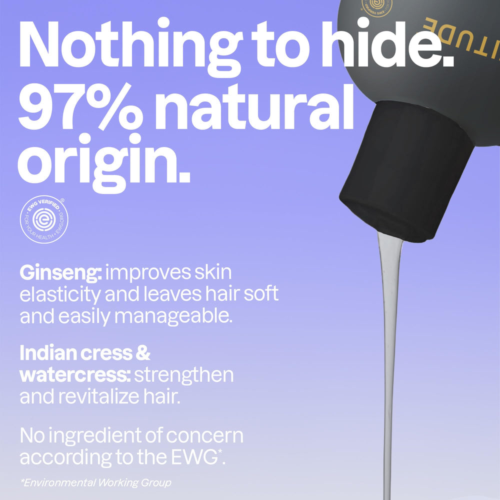 ATTITUDE extraits de peuplier et saule noir, flacon mettant en avant des ingrédients naturels.
